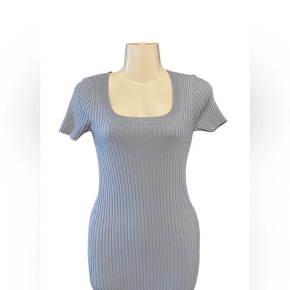 Whyte Valentyne Sweet Kitten Ribbed Blue Dress - Picture 3 of 9